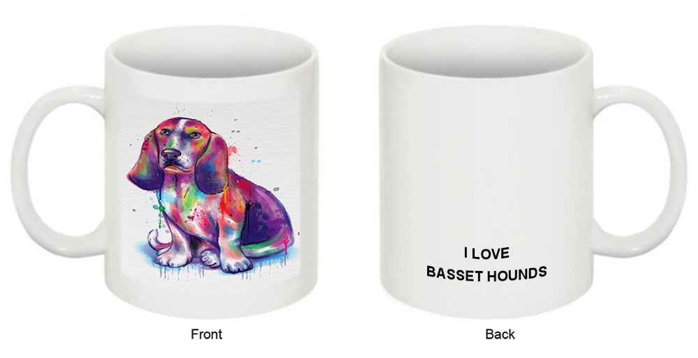 Watercolor Basset Hound Dog Coffee Mug MUG52469