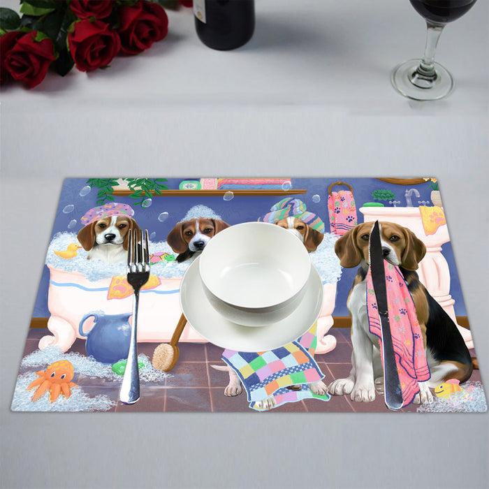 Rub A Dub Dogs In A Tub Beagle Dogs Placemat