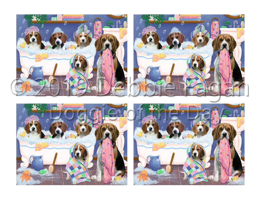 Rub A Dub Dogs In A Tub Beagle Dogs Placemat