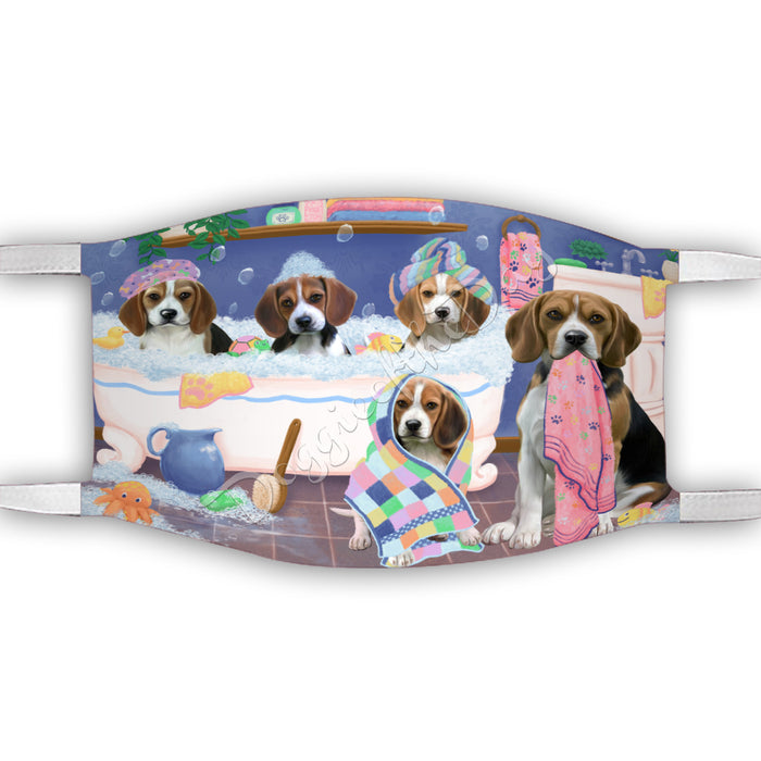 Rub A Dub Dogs In A Tub  Beagle Dogs Face Mask FM49474