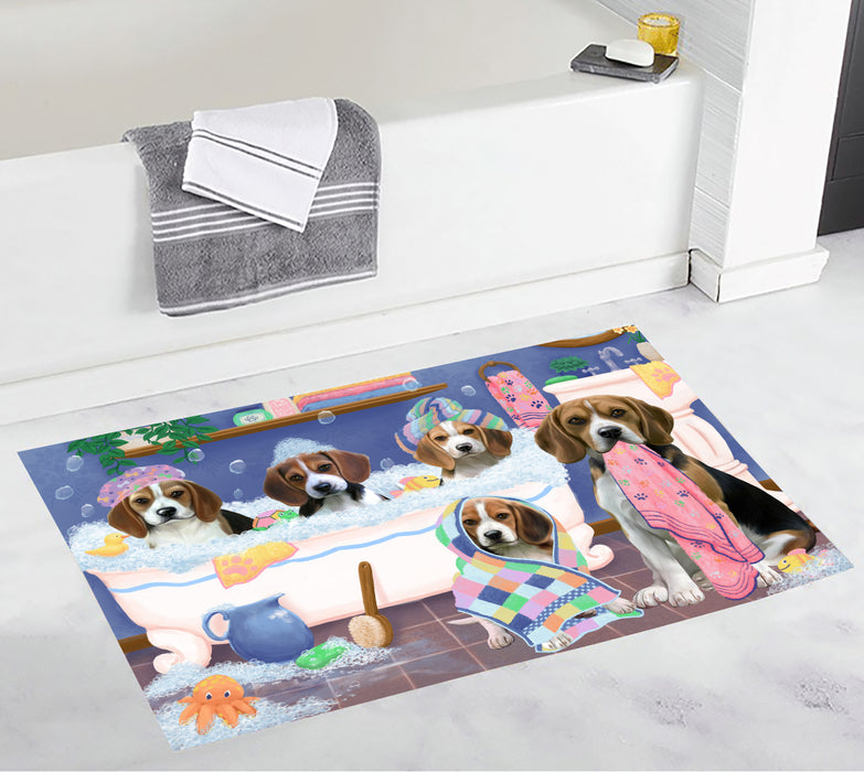Rub A Dub Dogs In A Tub Beagle Dogs Bath Mat