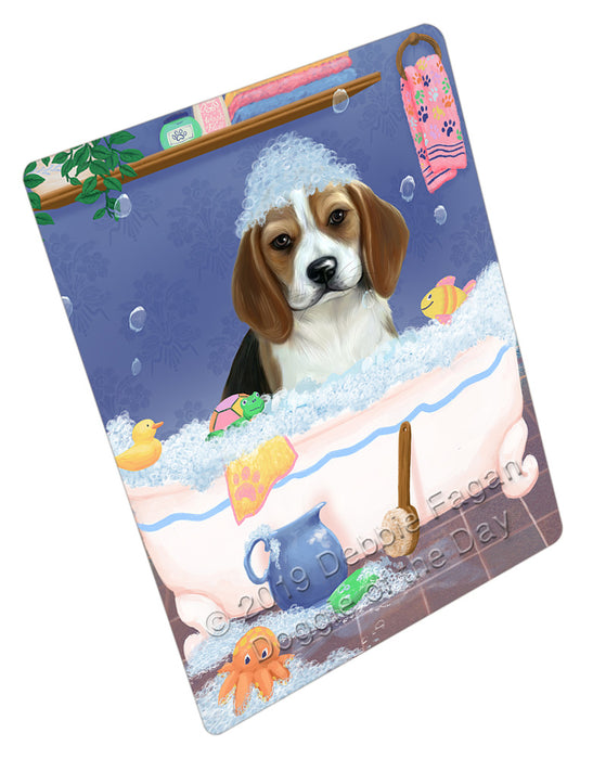 Rub A Dub Dog In A Tub Beagle Dog Cutting Board - For Kitchen - Scratch & Stain Resistant - Designed To Stay In Place - Easy To Clean By Hand - Perfect for Chopping Meats, Vegetables