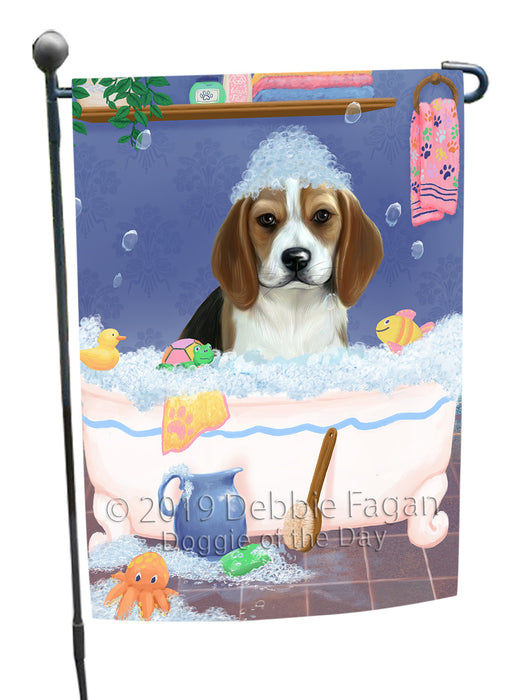 Rub A Dub Dog In A Tub Beagle Dog Garden Flag GFLG66158