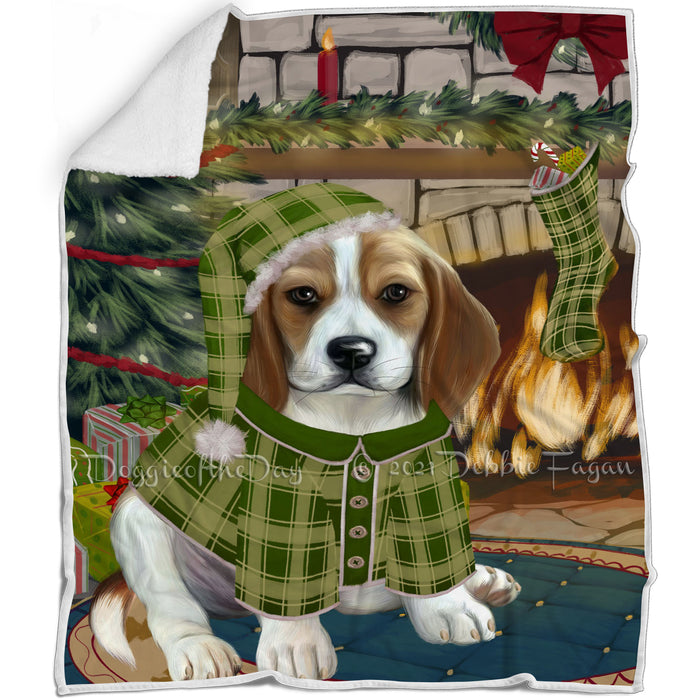 The Stocking was Hung Beagle Dog Blanket BLNKT116175