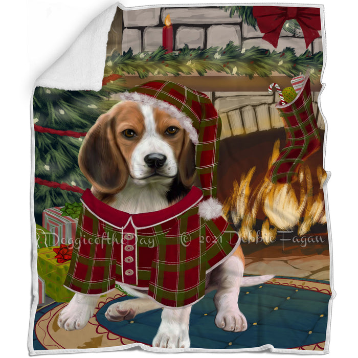 The Stocking was Hung Beagle Dog Blanket BLNKT116148