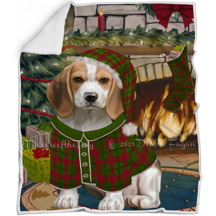 The Stocking was Hung Beagle Dog Blanket BLNKT116157