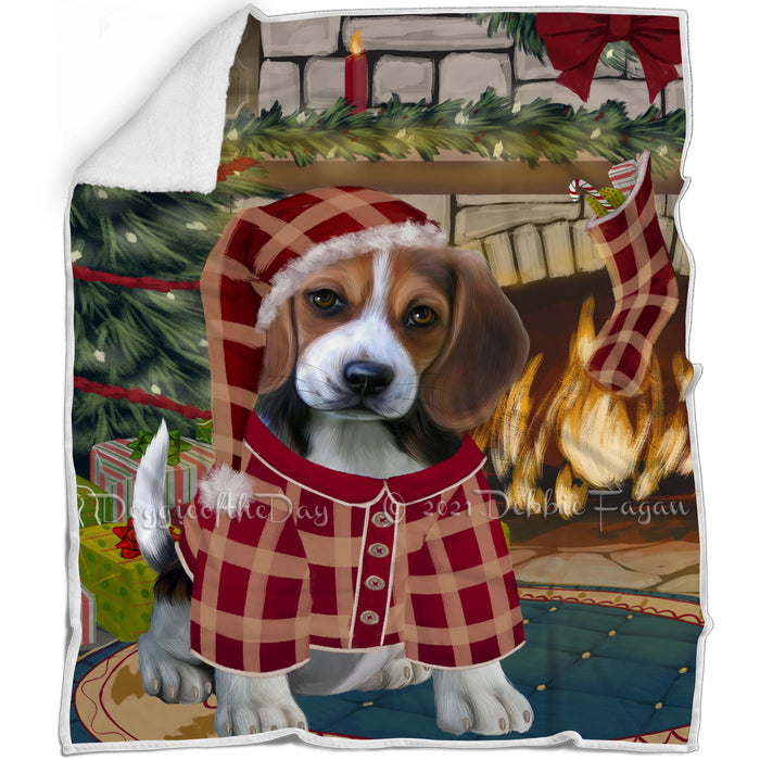 The Stocking was Hung Beagle Dog Blanket BLNKT116166