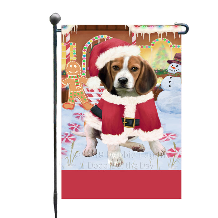 Personalized Gingerbread Candyfest Beagle Dog Custom Garden Flag GFLG63926