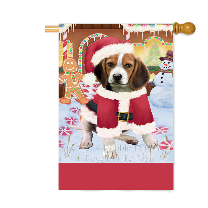 Personalized Gingerbread Candyfest Beagle Dog Custom House Flag FLG63709