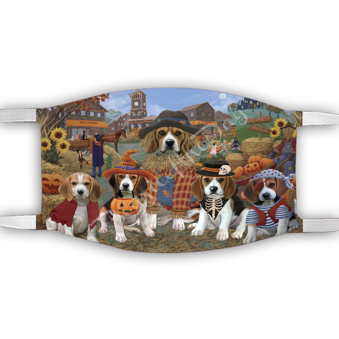 Halloween 'Round Town Beagle Dogs Face Mask FM49924