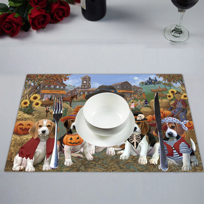 Halloween 'Round Town Beagle Dogs Placemat