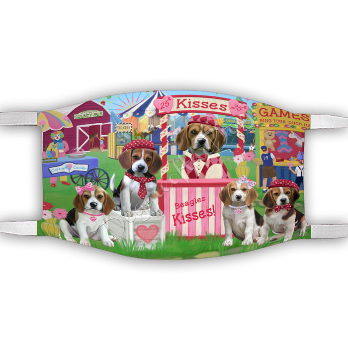 Carnival Kissing Booth Beagle Dogs Face Mask FM48015