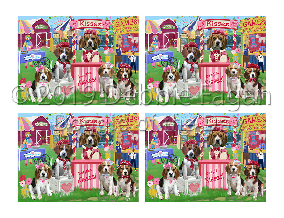 Carnival Kissing Booth Beagle Dogs Placemat