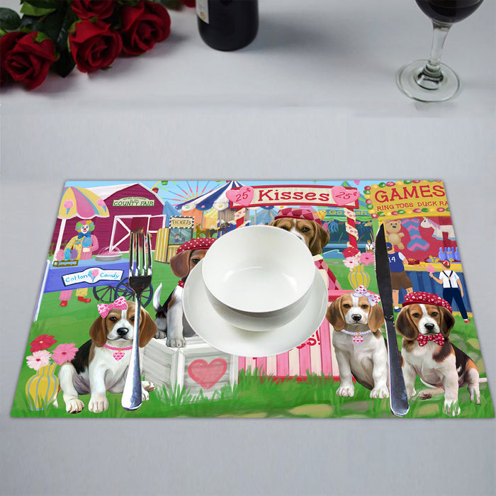 Carnival Kissing Booth Beagle Dogs Placemat