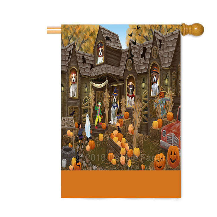Personalized Haunted House Trick or Treat Halloween Beagle Dogs Custom House Flag FLG-DOTD-A59507