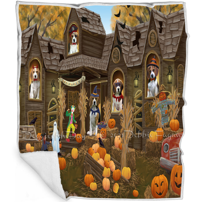 Haunted House Halloween Trick or Treat Beagles Dog Blanket BLNKT92883