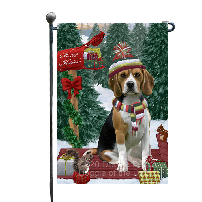 Christmas Woodland Sled Beagle Dog Garden Flags Outdoor Decor for Homes and Gardens Double Sided Garden Yard Spring Decorative Vertical Home Flags Garden Porch Lawn Flag for Decorations GFLG68396