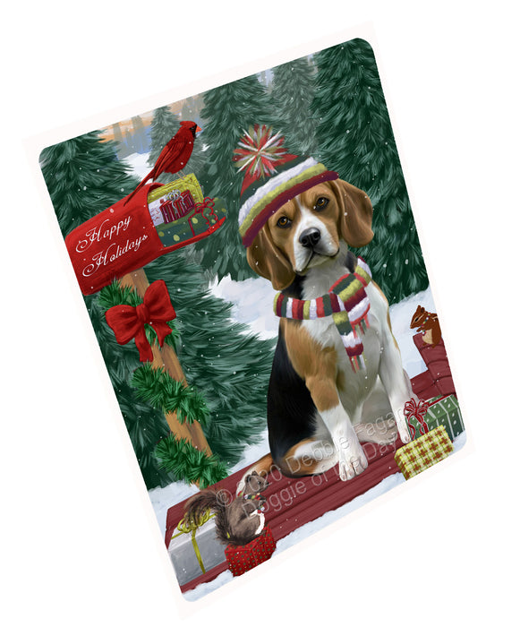 Christmas Woodland Sled Beagle Dog Cutting Board - For Kitchen - Scratch & Stain Resistant - Designed To Stay In Place - Easy To Clean By Hand - Perfect for Chopping Meats, Vegetables, CA83762