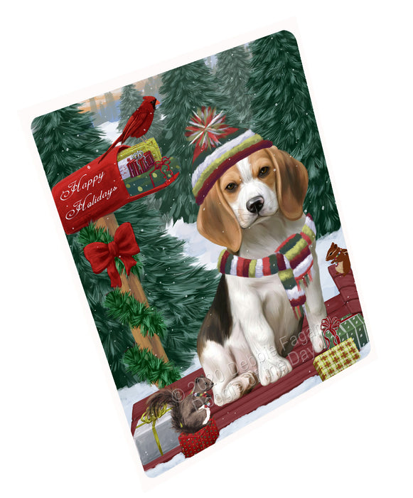 Christmas Woodland Sled Beagle Dog Cutting Board - For Kitchen - Scratch & Stain Resistant - Designed To Stay In Place - Easy To Clean By Hand - Perfect for Chopping Meats, Vegetables, CA83764