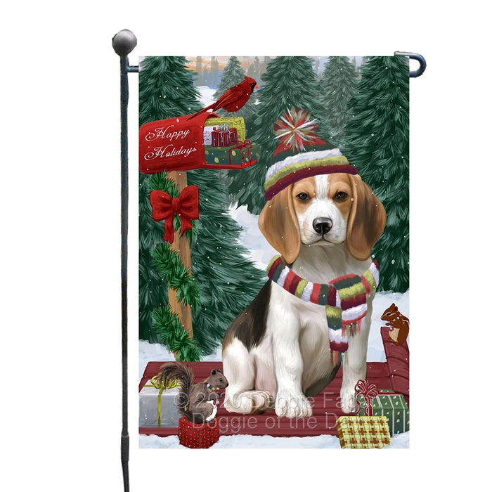 Christmas Woodland Sled Beagle Dog Garden Flags Outdoor Decor for Homes and Gardens Double Sided Garden Yard Spring Decorative Vertical Home Flags Garden Porch Lawn Flag for Decorations GFLG68397