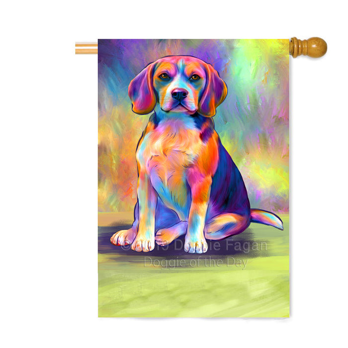 Personalized Paradise Wave Beagle Dog Custom House Flag FLG-DOTD-A60061