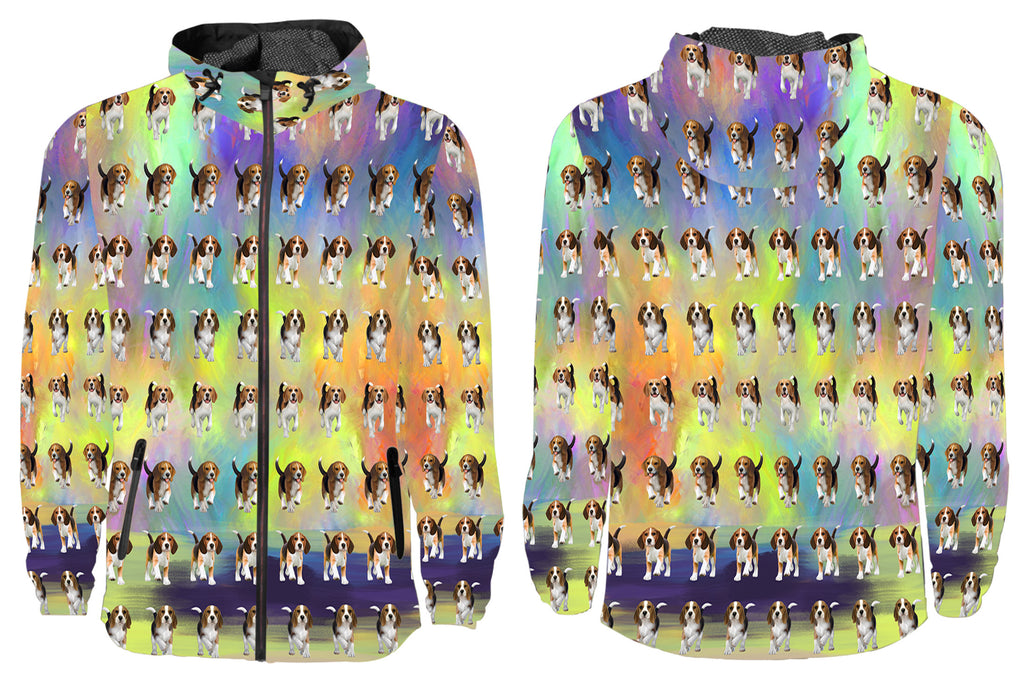 Paradise Wave Beagle Dogs All Over Print Windbreaker for Men