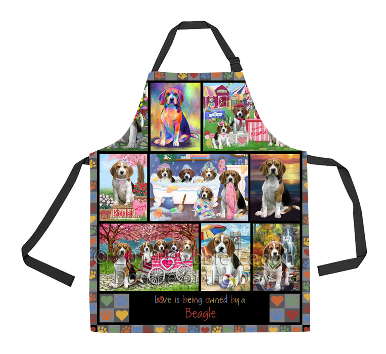 Love is Being Owned Beagle Dog Grey Apron