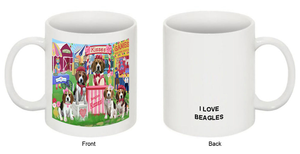 Carnival Kissing Booth Beagles Dog Coffee Mug MUG51178