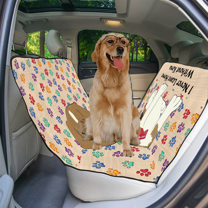 Personalized I Never Leave Home Paw Print Beagle Dogs Pet Back Car Seat Cover
