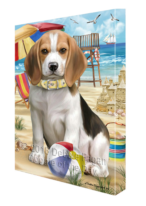 Pet Friendly Beach Beagle Dog Canvas Wall Art CVS52518