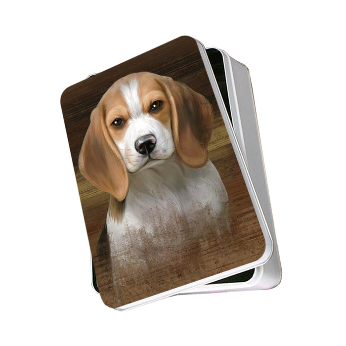 Rustic Beagle Dog Photo Storage Tin PITN50327