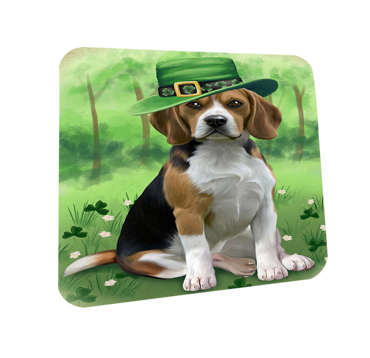 St. Patricks Day Irish Portrait Beagle Dog Coasters Set of 4 CST49271