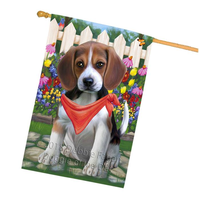 Spring Floral Beagle Dog House Flag FLG49749