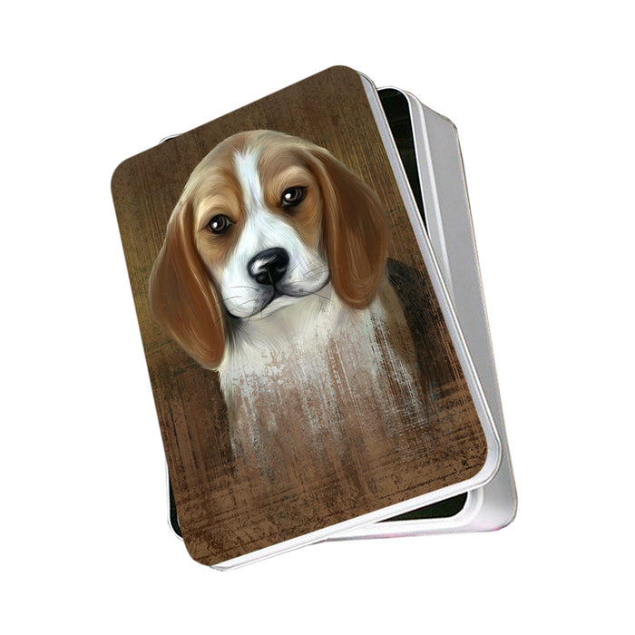 Rustic Beagle Dog Photo Storage Tin PITN50328
