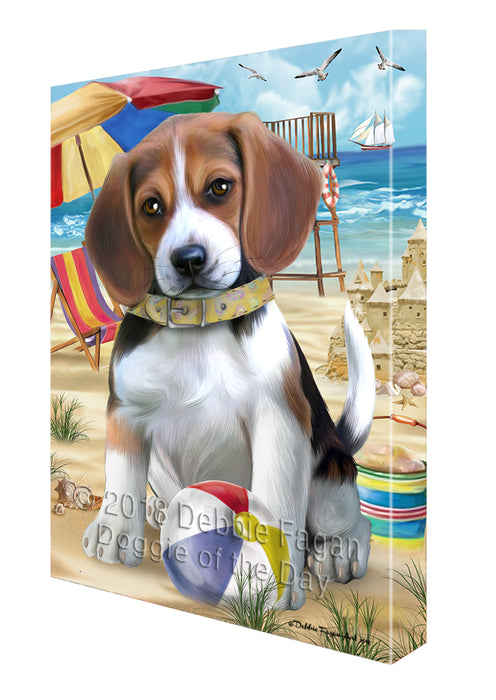 Pet Friendly Beach Beagle Dog Canvas Wall Art CVS52536