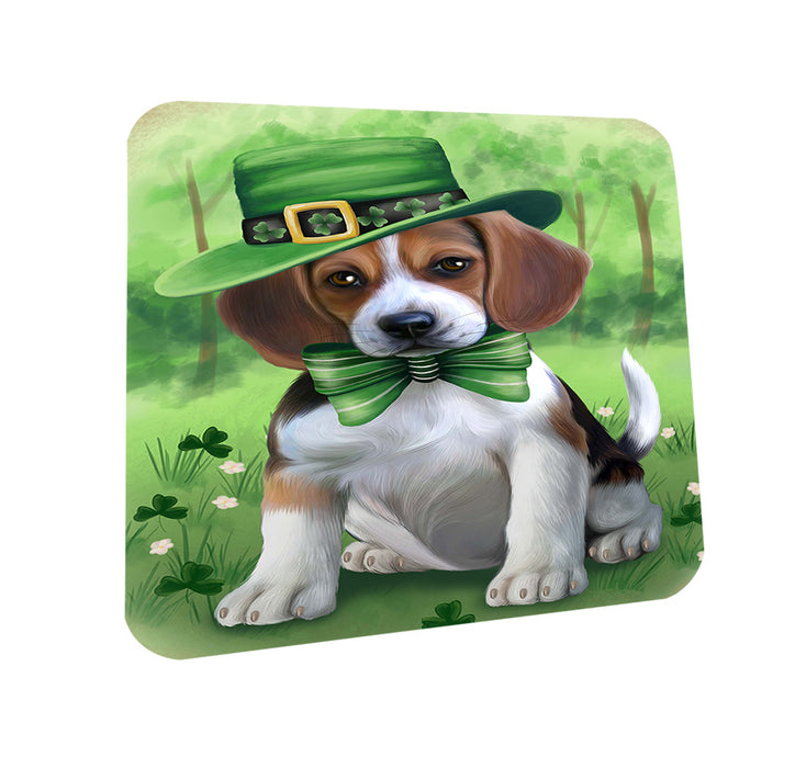 St. Patricks Day Irish Portrait Beagle Dog Coasters Set of 4 CST49273