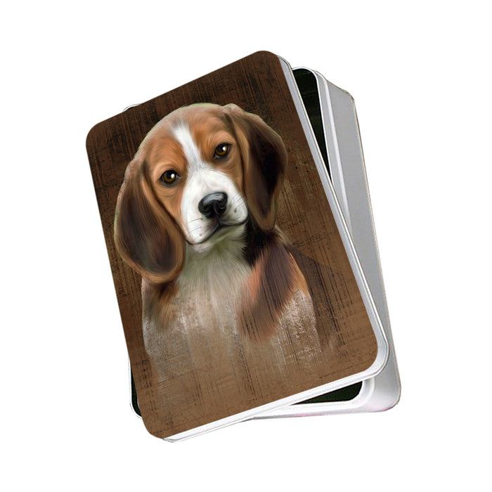 Rustic Beagle Dog Photo Storage Tin PITN50330