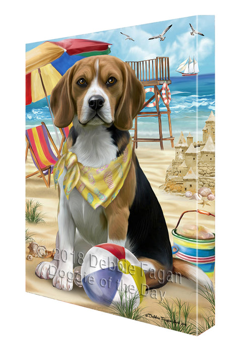 Pet Friendly Beach Beagle Dog Canvas Wall Art CVS52554