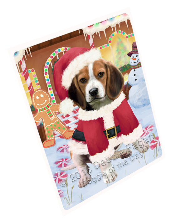 Christmas Gingerbread House Candyfest Beagle Dog Magnet MAG73634 (Small 5.5" x 4.25")