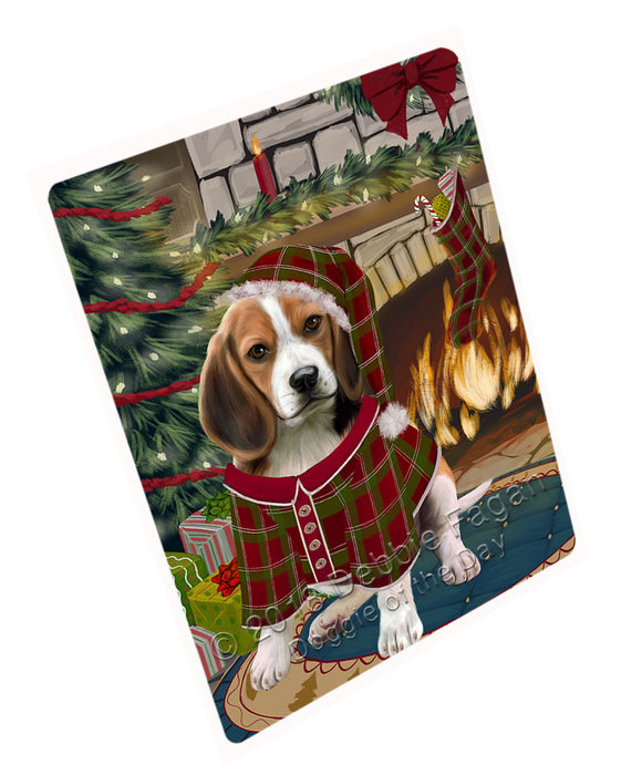 The Stocking was Hung Beagle Dog Magnet MAG70713 (Small 5.5" x 4.25")