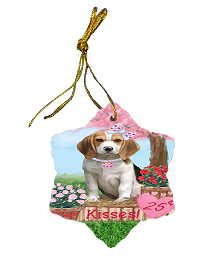 Rosie 25 Cent Kisses Beagle Dog Star Porcelain Ornament SPOR56165