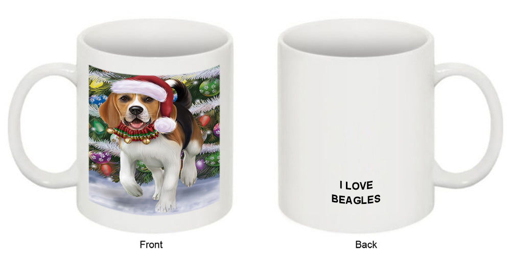 Trotting in the Snow Beagle Dog Coffee Mug MUG49958