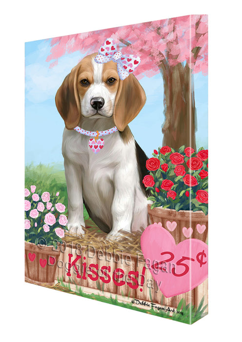 Rosie 25 Cent Kisses Beagle Dog Canvas Print Wall Art Décor CVS124505