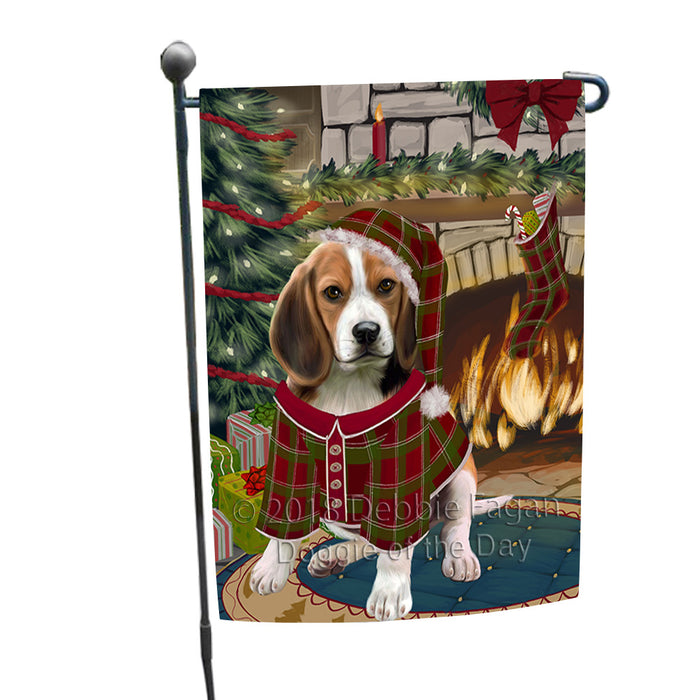 The Stocking was Hung Beagle Dog Garden Flag GFLG55485