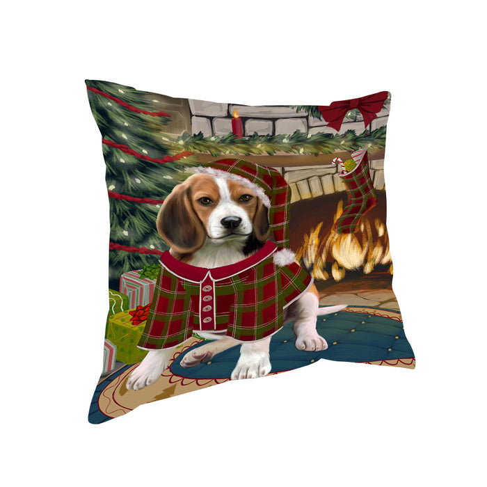 The Stocking was Hung Beagle Dog Pillow PIL69696