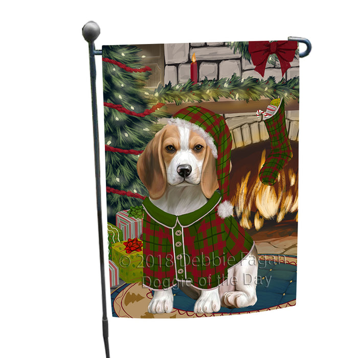 The Stocking was Hung Beagle Dog Garden Flag GFLG55486