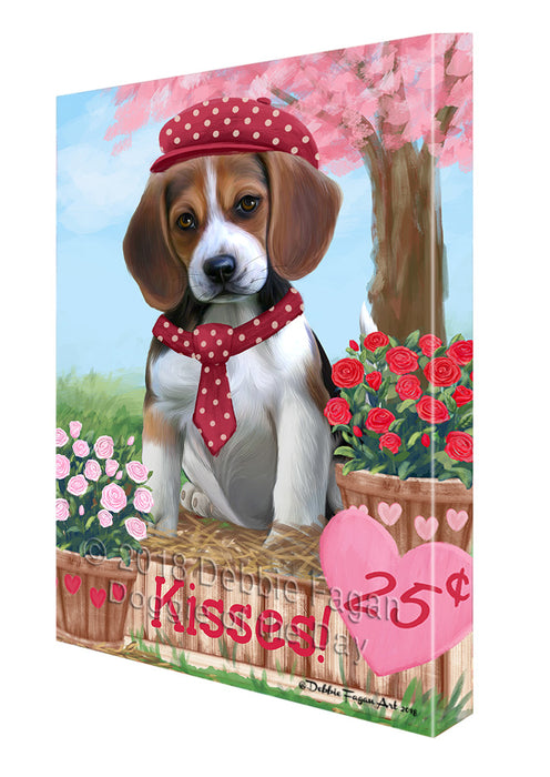 Rosie 25 Cent Kisses Beagle Dog Canvas Print Wall Art Décor CVS124514