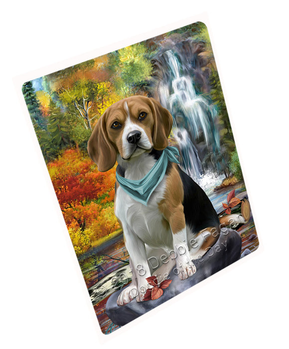 Scenic Waterfall Beagle Dog Magnet Mini (3.5" x 2") MAG59706