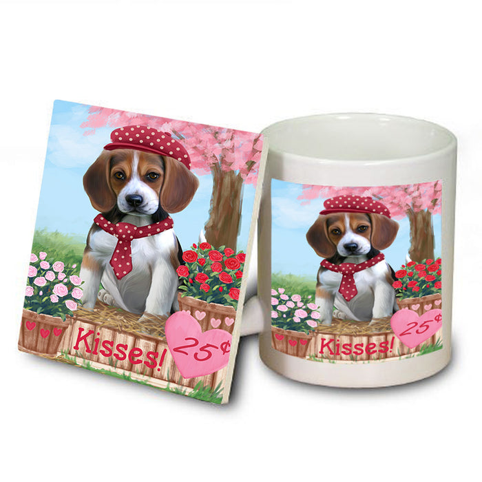 Rosie 25 Cent Kisses Beagle Dog Mug and Coaster Set MUC55802
