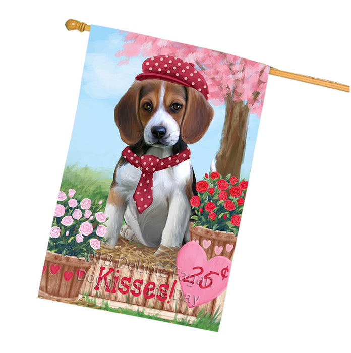Rosie 25 Cent Kisses Beagle Dog House Flag FLG56494